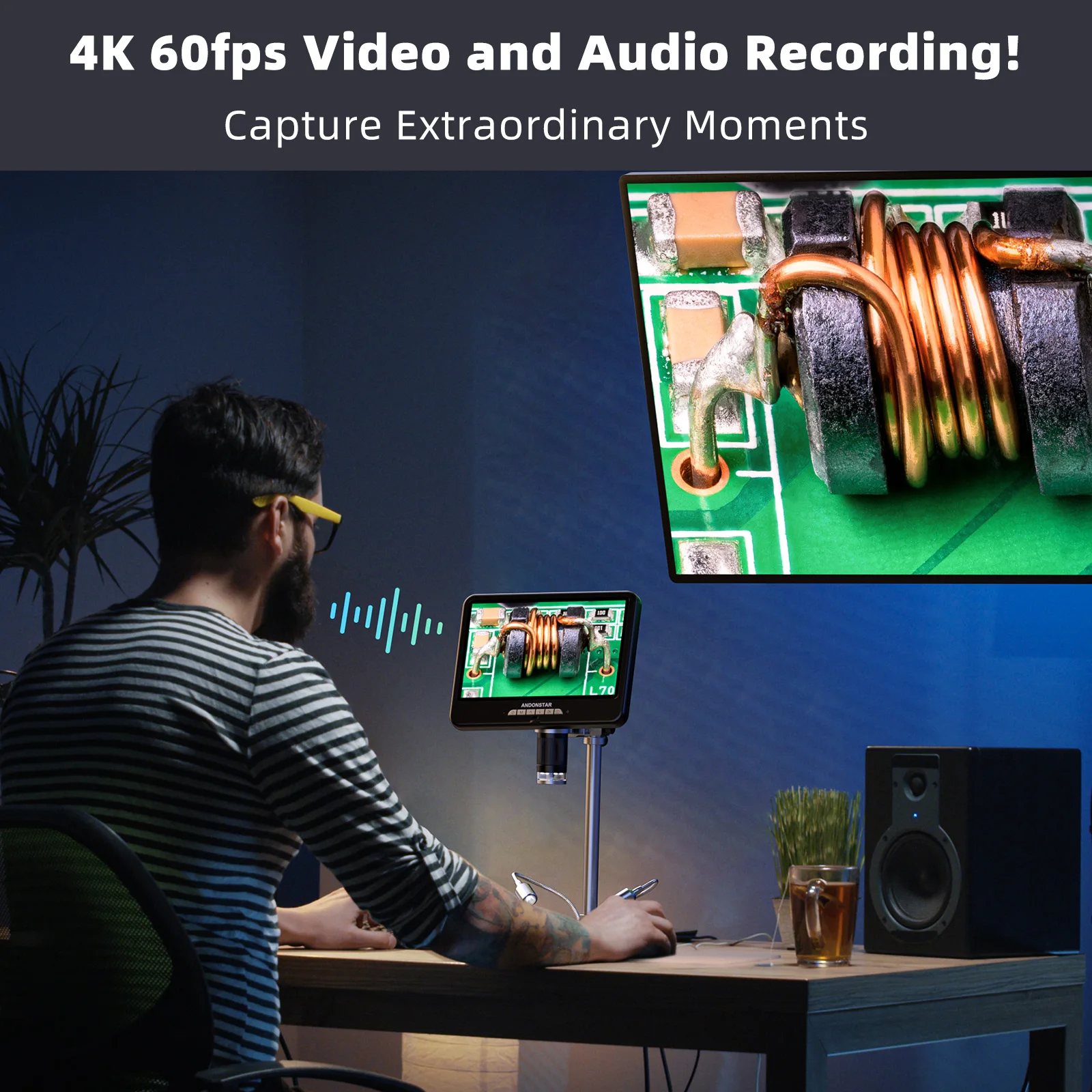 Andonstar AD210S-Pro 4K 60FPS  - Electronics Repair Microscope review and price