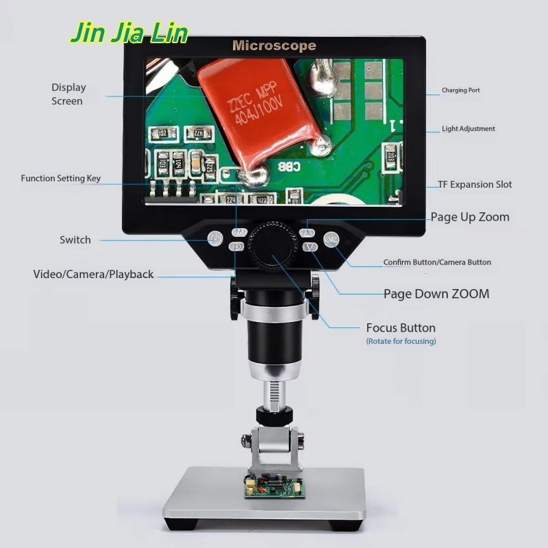 7 Inch 1-1200X HD Digital LCD  - Electronics Repair Microscope review and price